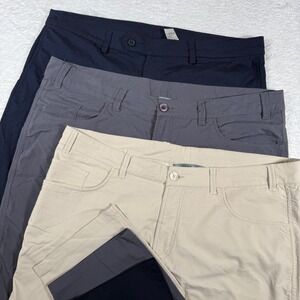 3 Pack! NEW tasc Performance Pants Mens 38 Navy Grey Beige Stretch Bamboo